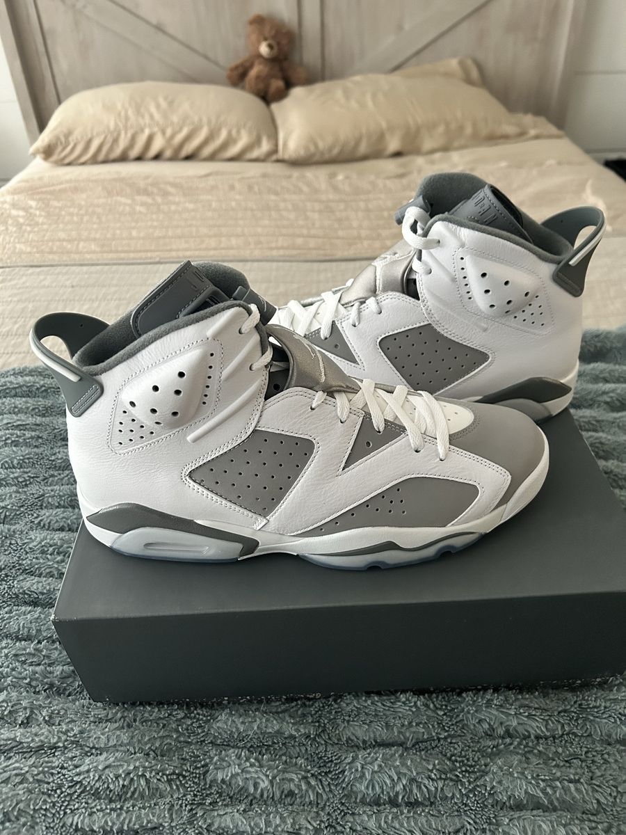 Nike Air Jordan 6 Retro Cool Grey White Sneakers Size 12 with Box