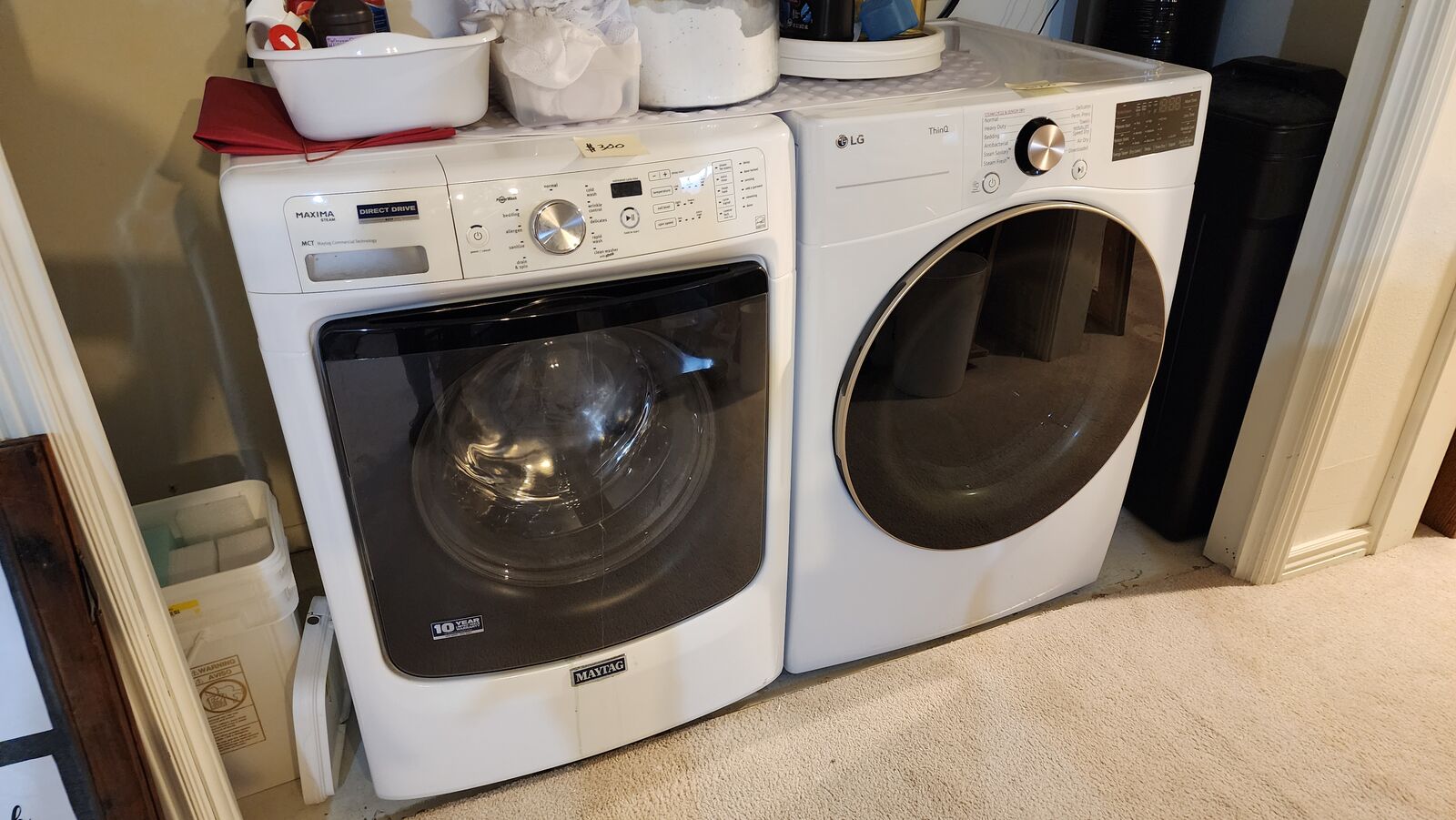 🧺 Maytag Washer & LG Electric Dryer Set – Front-Load Washer with Direct Drive & Steam