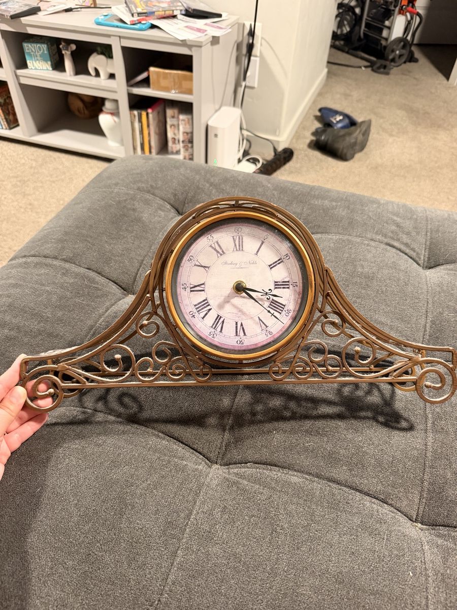 Sterling & Noble Ornate Bronze Table Clock