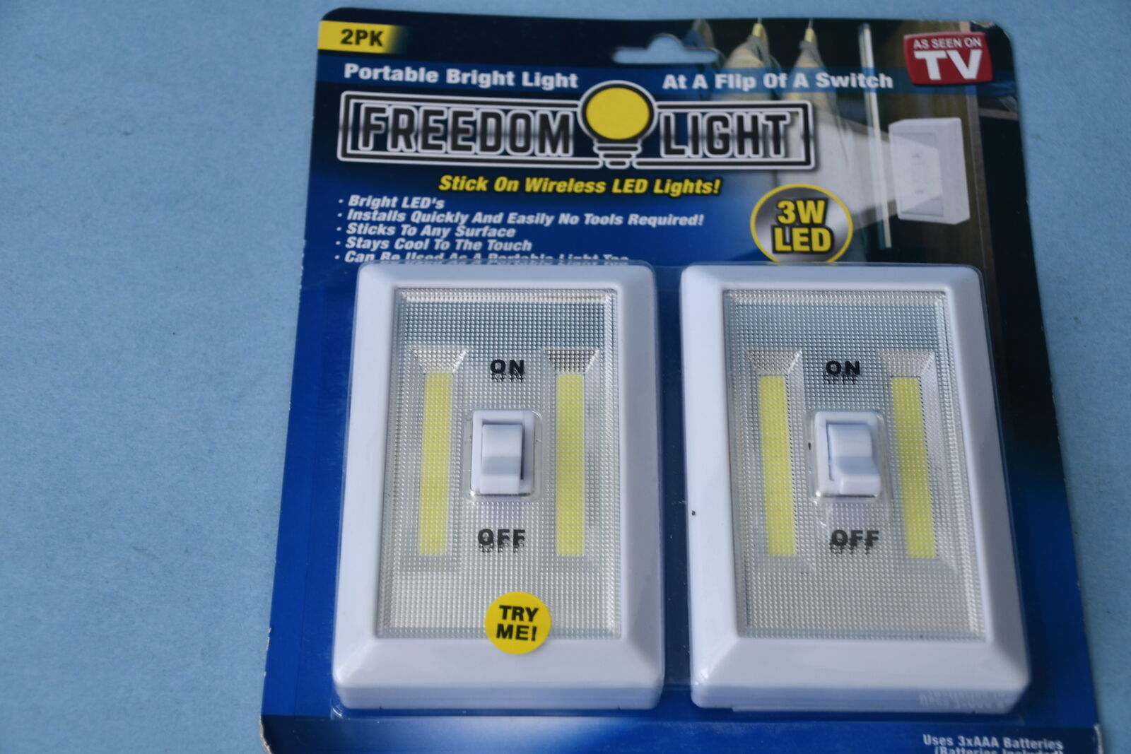 2 pack Portable Bright Light At A Flip of a Switch