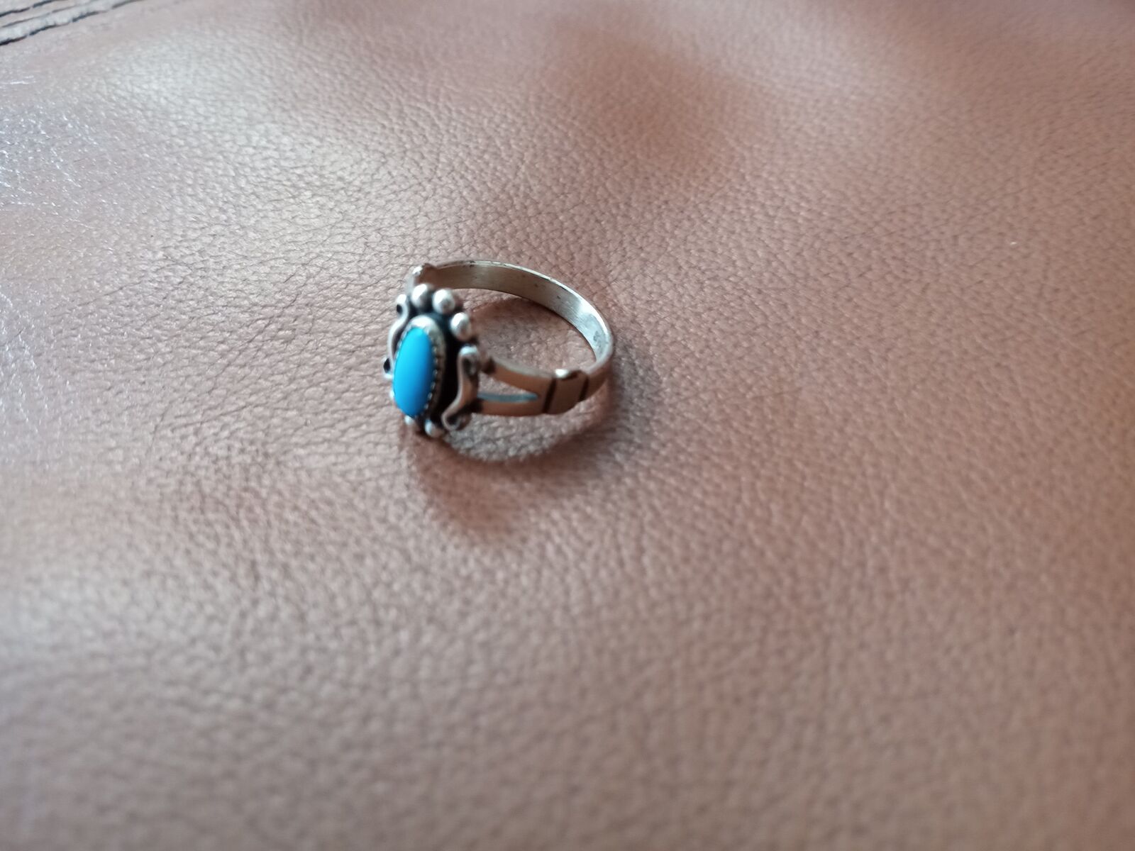 Vintage Native American sterling silver turquoise ring