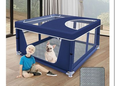 New 42x42 Inches Puppy Playpen or Baby Playpen. With Cover & Dog Pads,