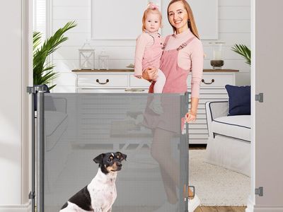 33" H Retractable Up to 65" Retractable Baby Gate for Doorways - GREY