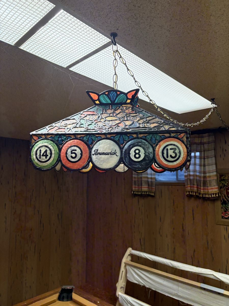 Brunswick Billiards Stained Glass Pool Table Light – $250 OBO