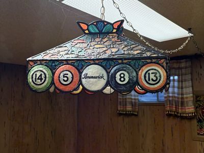 Brunswick Billiards Stained Glass Pool Table Light – $250 OBO