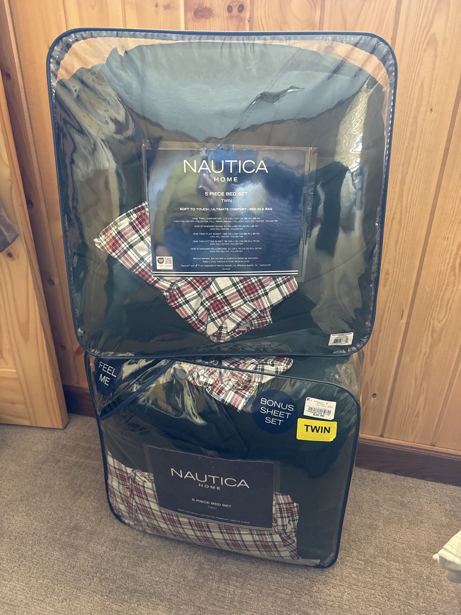 NAUTICA PLAID TWIN BEDDING