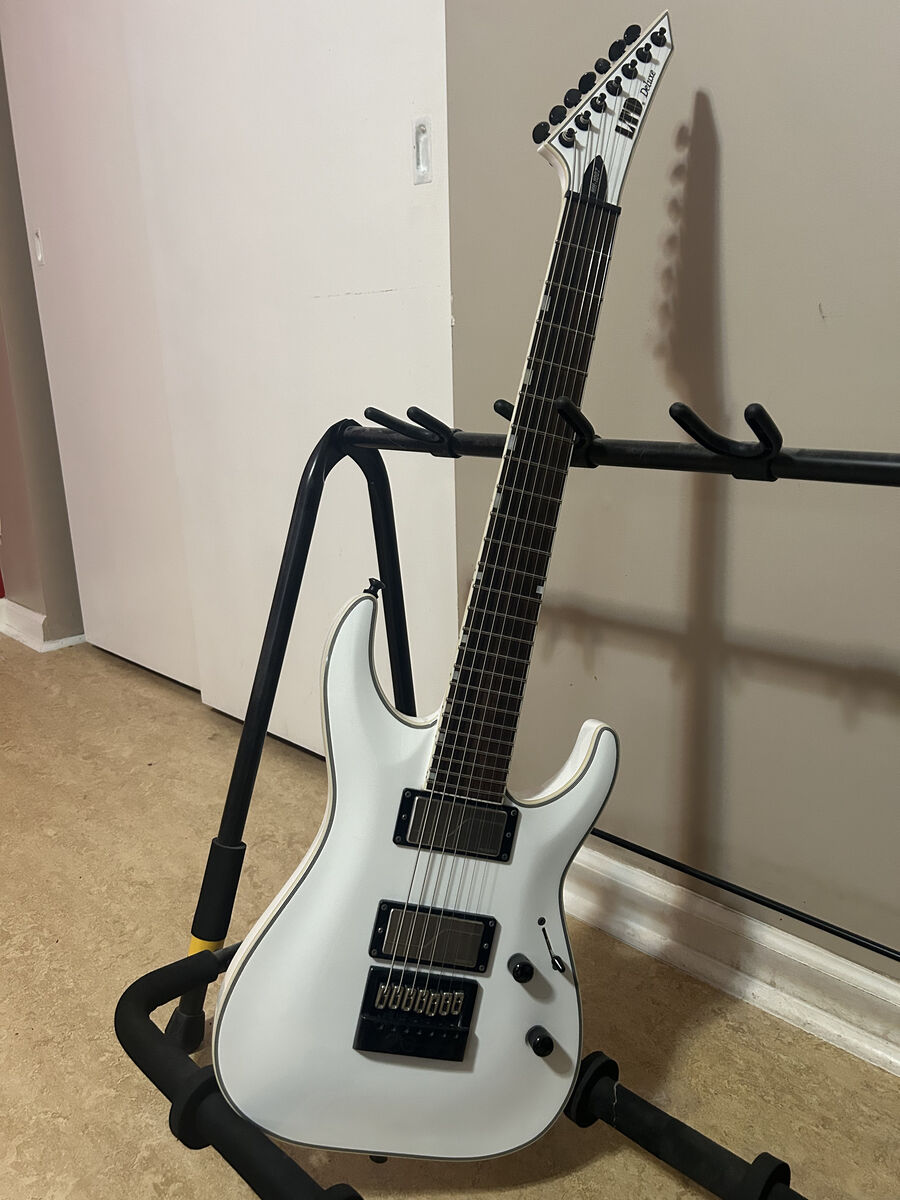 ESP LTD MH-1007 EVERTUNE Snow White - Mint, with Strap Locks