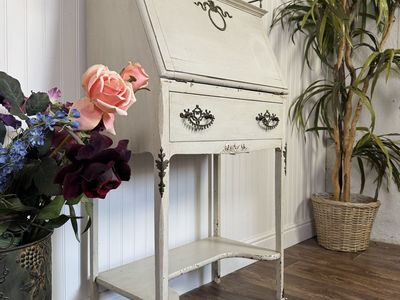 Vintage French Style Secretary Desk with Serpentine Hardware