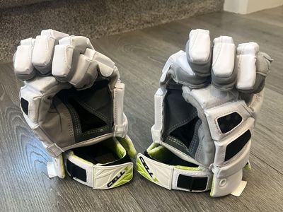 STX Cell II Lacrosse Gloves - Size Large | White