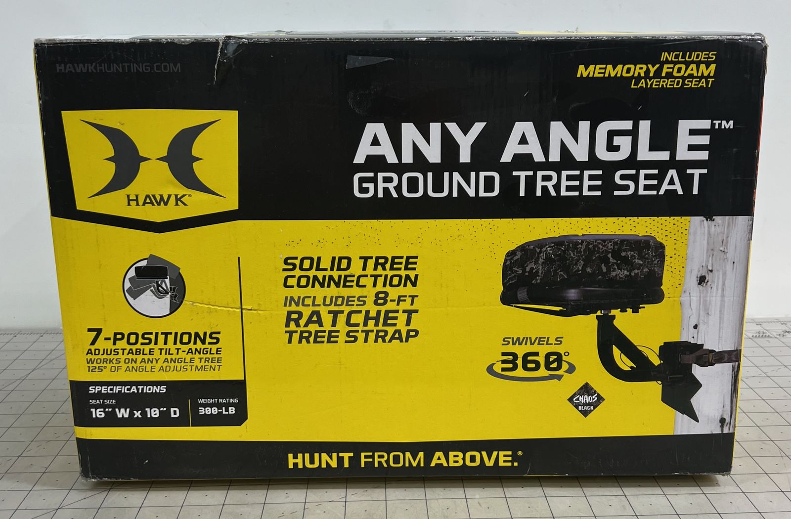 Hawk Any Angle 360 Degree Steel Hunting Tree Seat with 7-Tilt Angle Adjustments