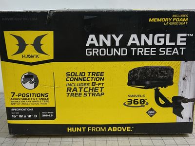Hawk Any Angle 360 Degree Steel Hunting Tree Seat with 7-Tilt Angle Adjustments
