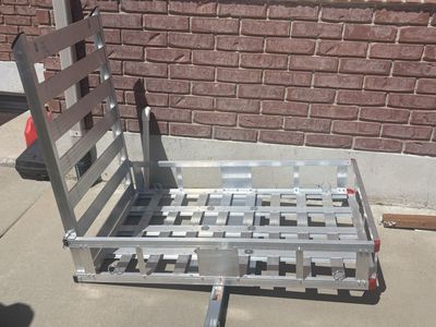 Metal Foldable 53.3" L Van Ramp Aluminum Mobility Scooter Cargo Carrier