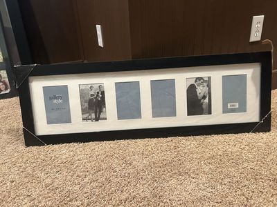 New, unused. HomeTrends Gallery Style 6-Opening Picture Frame (4x6 in) - Black