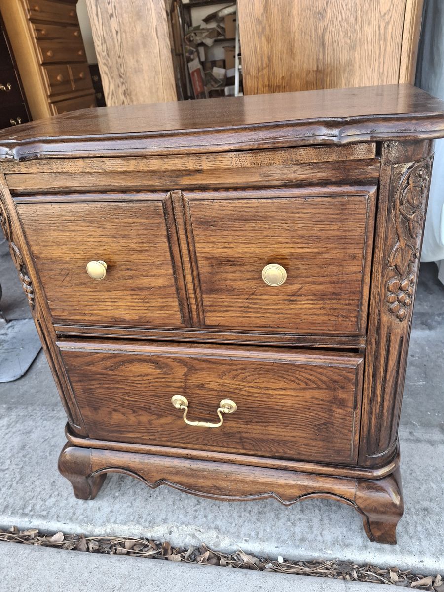 extra tall real wood night stand/decorative