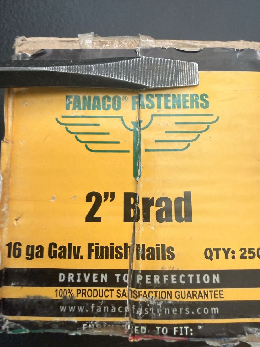 New FANCO Fasteners 2" 16 Gauge Galvanized Brad Finish Nails - 2500 Count Box