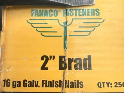 New FANCO Fasteners 2" 16 Gauge Galvanized Brad Finish Nails - 2500 Count Box