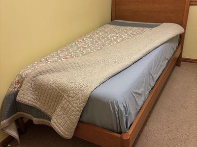 Solid Wood Twin Platform Bed, Frame with Headboard - Excellent Condition