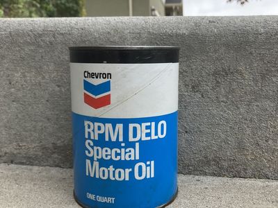 Vintage Chevron RPM DELO Special Motor Oil 1 Quart Can - Collectible Advertising