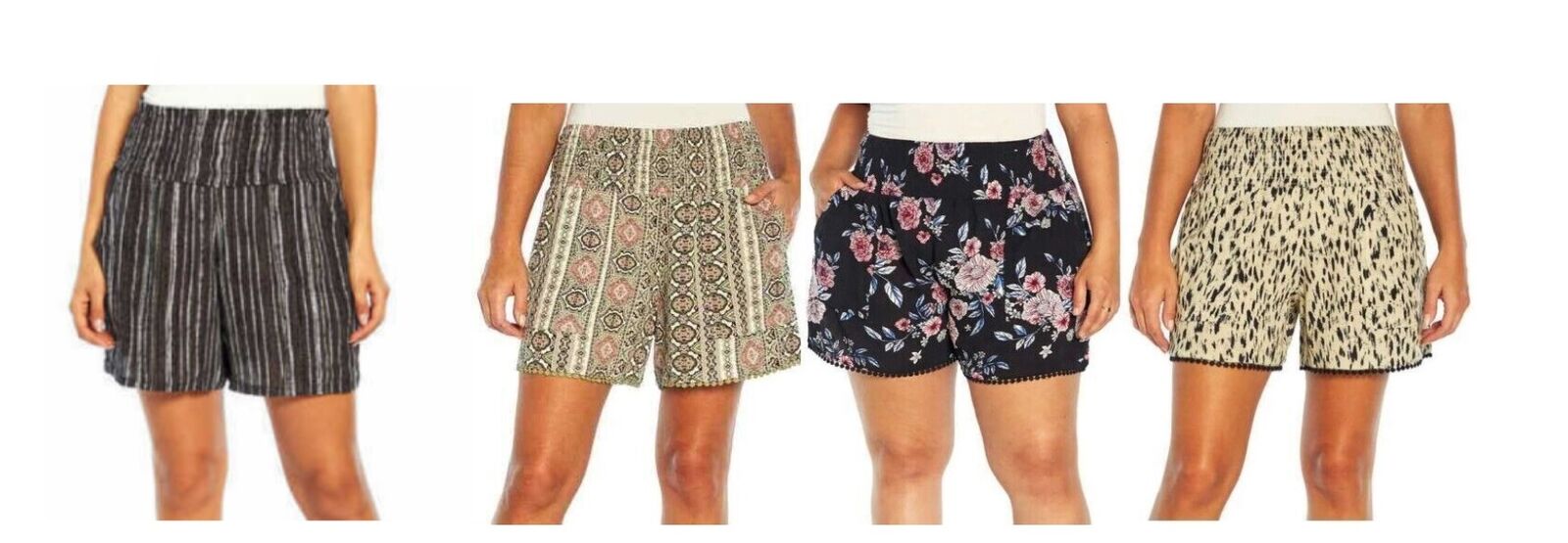 Three Dots Pull On Rayon Women's Shorts #84056