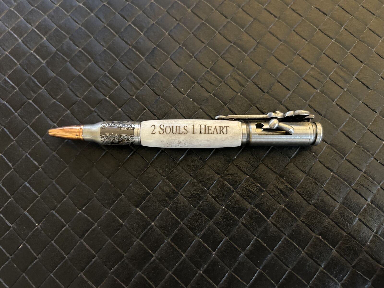 Custom Deer Antler Pen: 2 Souls 1 Heart