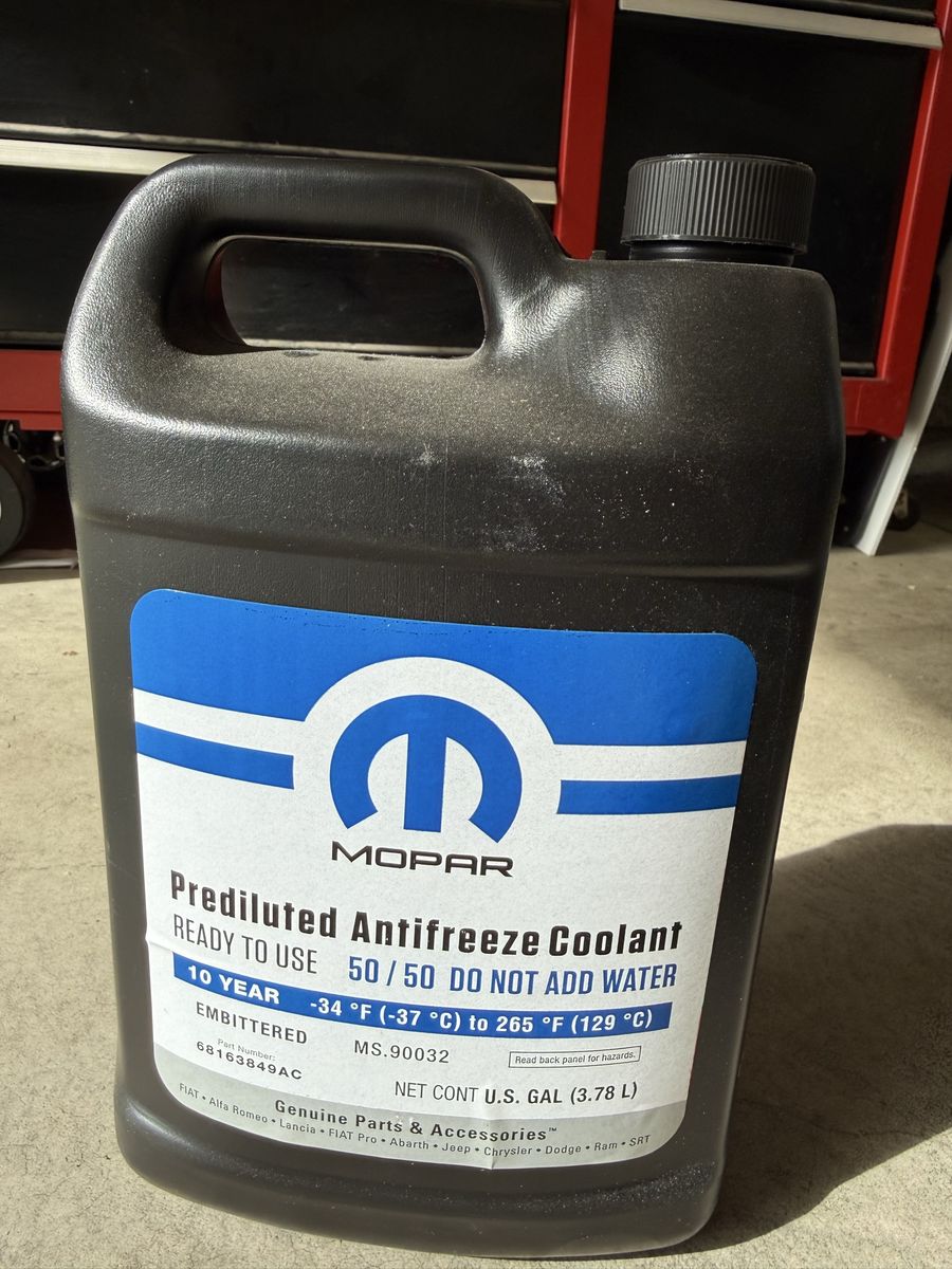 Mopar Prediluted Antifreeze Coolant 50/50 1 Gallon