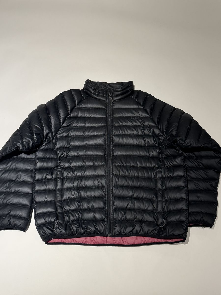 Solstice Men's Down Puffer Jacket - Size XL - Black with Pink/Maroon Lining