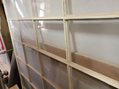 Huge old wood window