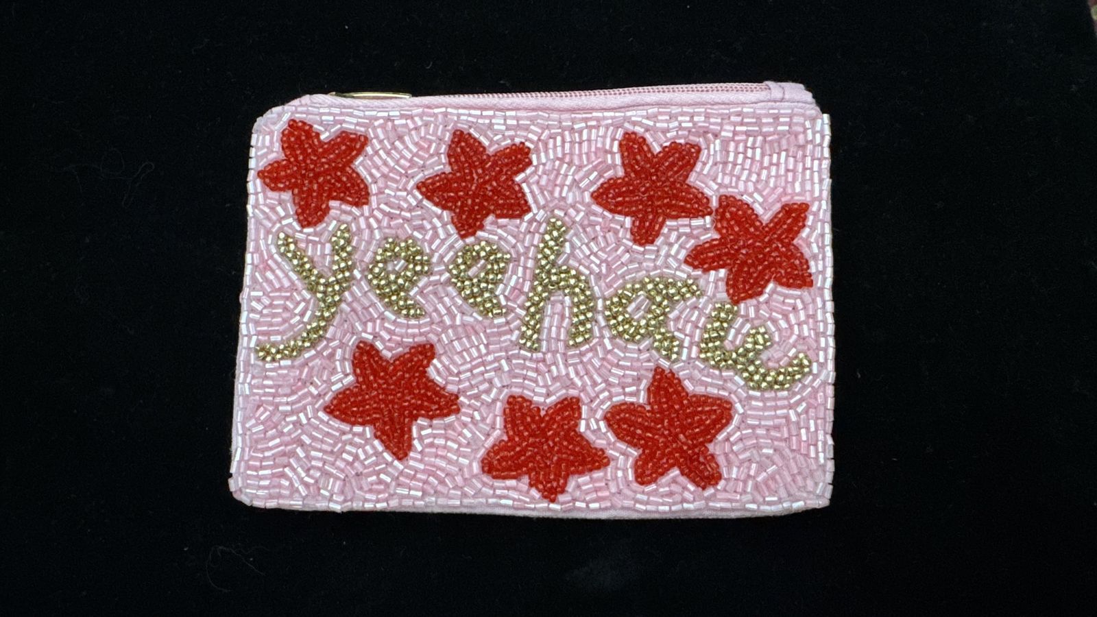 Handmade Beaded Pouch- Coin Purse/Small Accessory Bag