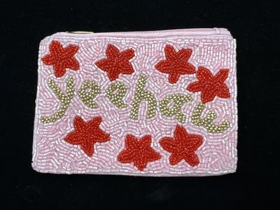 Handmade Beaded Pouch- Coin Purse/Small Accessory Bag
