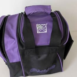 Bowling Bag Purple and Black for Shoes and Ball Great Condition