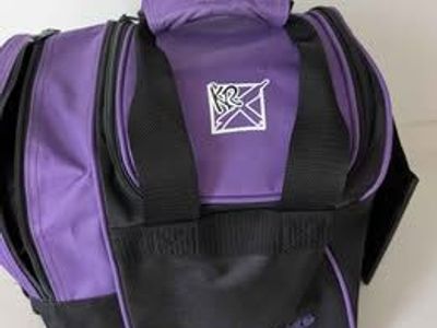 Bowling Bag Purple and Black for Shoes and Ball Great Condition