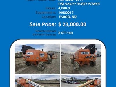 Boom JLG S600 2017 w 4800 hrs w Sky Power in Fargo ND