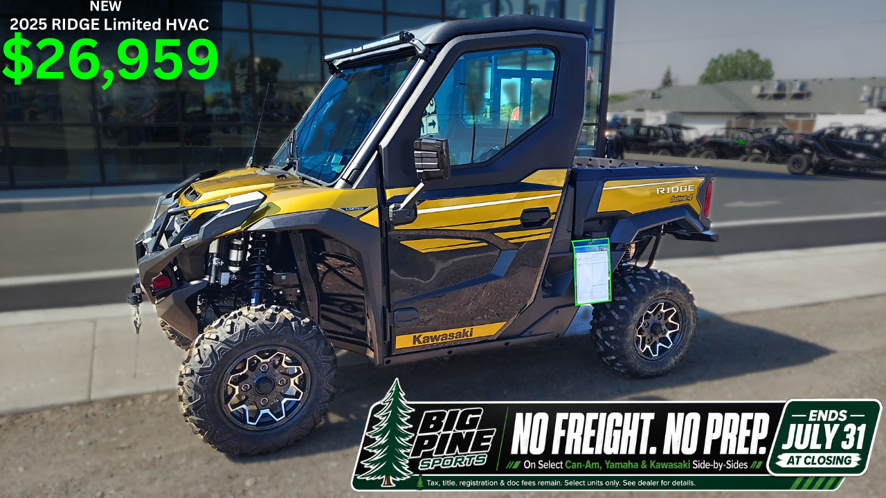 2025 Kawasaki RIDGE® Limited HVAC – Street Legal – Loaded!
