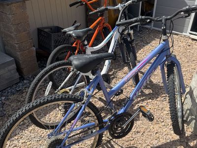 3 bikes and 3 scooters. Garage clean out