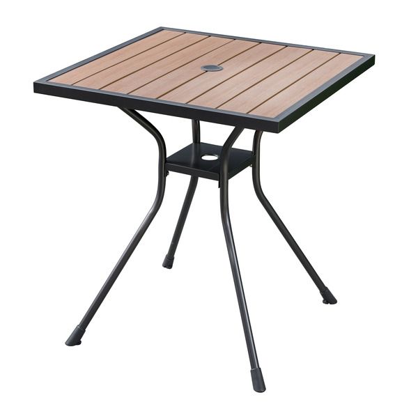 SunVilla Newport Commercial Bistro Table, 34"L x 34"W x 28.7"H, Faux Wood 1807292 #106465