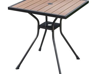 SunVilla Newport Commercial Bistro Table, 34"L x 34"W x 28.7"H, Faux Wood 1807292 #106465