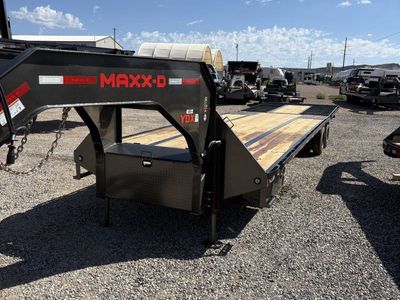 8.5x36 Maxx-D YDX Gooseneck Hydraulic Dovetail Equipment Trailer - 30K GVWR - Hydraulic Jack(s)