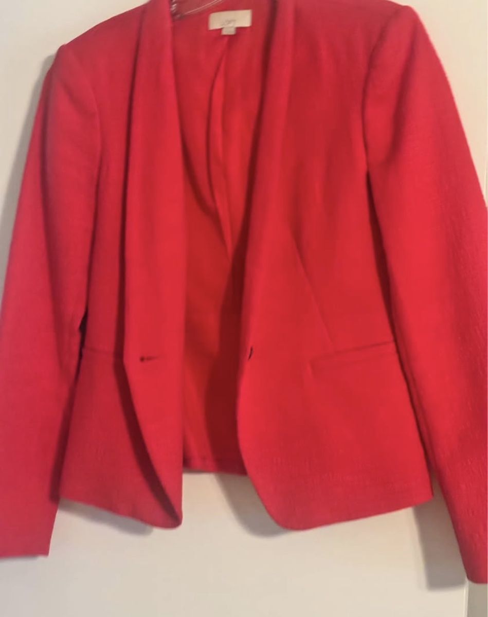 Red Anne Taylor Loft Blazer