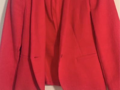 Red Anne Taylor Loft Blazer