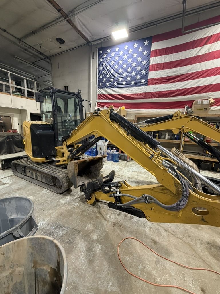 Cat 304/ 40 class Mini Excavator Rental – Powerful Compact Excavator – Half day options - angle blade