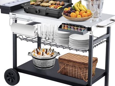 Indoor/outdoor stainless steel food cart.. or storage!! New in box