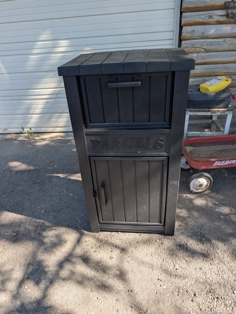 Black  Parcel Delivery Box Drop Box Secure Storage
