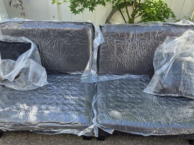 New Assembled Opiesit Modular Sectional Cloud Couch middle section Chenille black