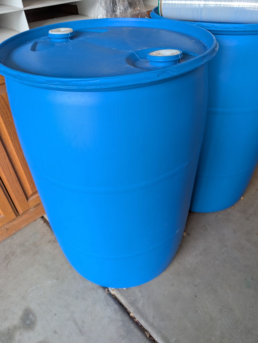 55 Gallon water barrels