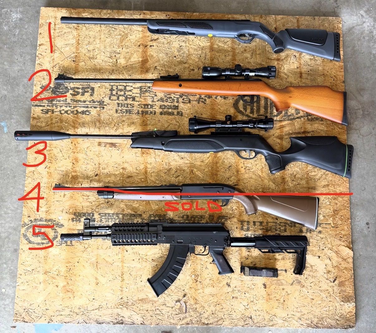 Pellet guns and BB guns