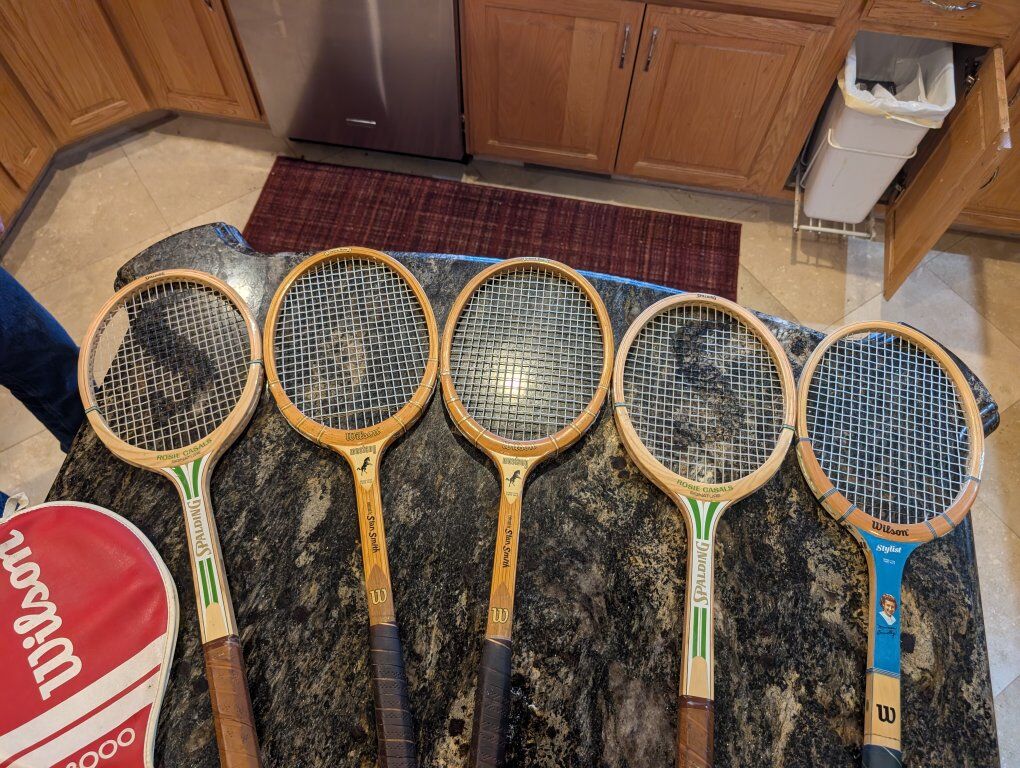 Vintage tennis rackets