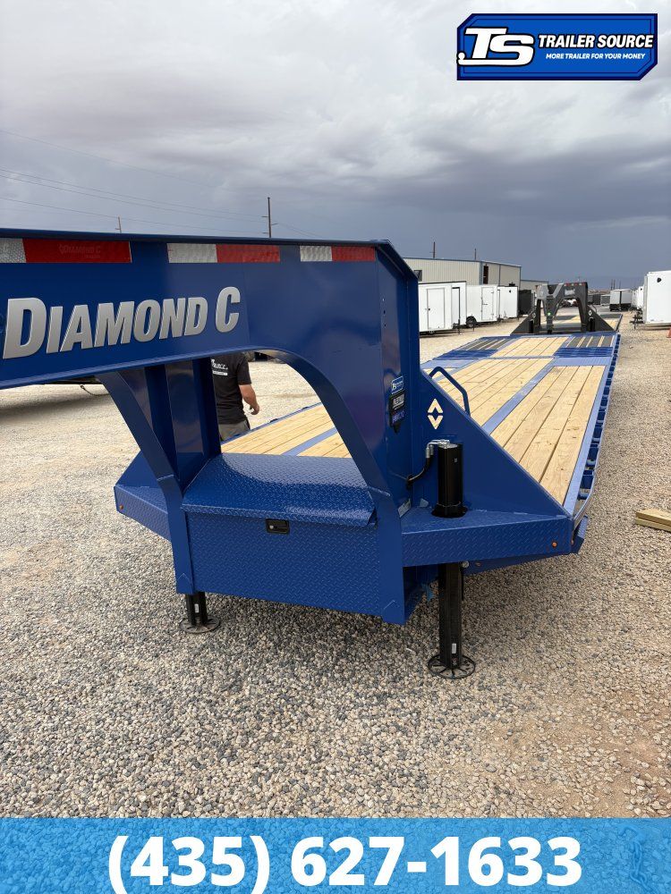 8.5x35 Diamond C FMAX-HDT 212 Gooseneck Hydraulic Dovetail Equipment Trailer - 25.9K GVWR - ABS Brakes, Hydraulic Jack(s)