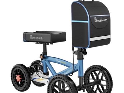 New Never Used Bless Reach Medical Post Surgery Knee Scooter with Shock Absorber and Disc Brake All Terrain Fully Assembled New