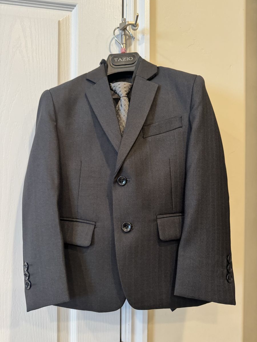 Tazio boy's 4 piece Suit-Slate-Size5-6 Years
