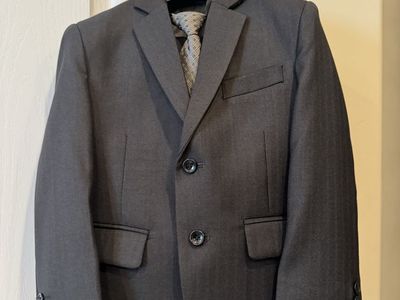 Tazio boy's 4 piece Suit-Slate-Size5-6 Years